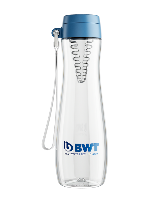 Sticla BWT Tritan™ cu infuzor fructe, capac albastru