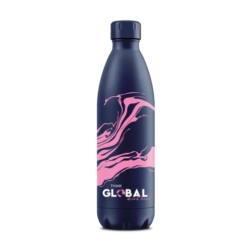 Termos Personalizat Albastru Editia Think Global Drink Local Termos Personalizat Albastru Editia Think Global Drink Local